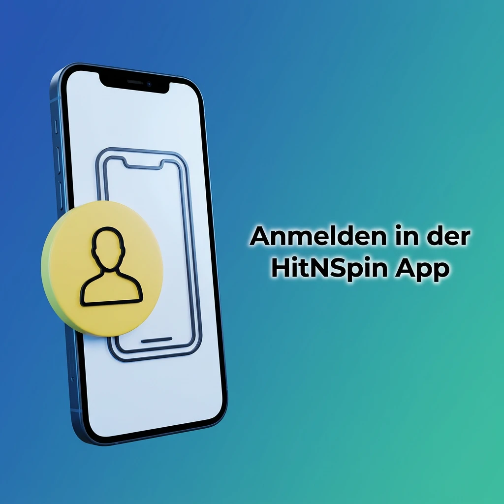 HitNSpin App Login-Bildschirm auf iPhone mit E-Mail- und Passwortfeldern sowie Face ID-Option