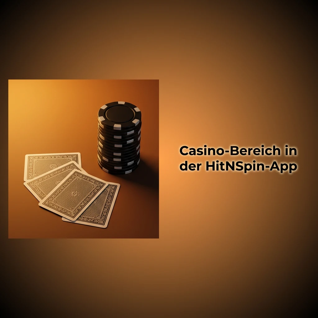Casino-Bereich der HitNSpin-App mit Slots, Tischspielen und Live-Casino auf mobilen Geräten