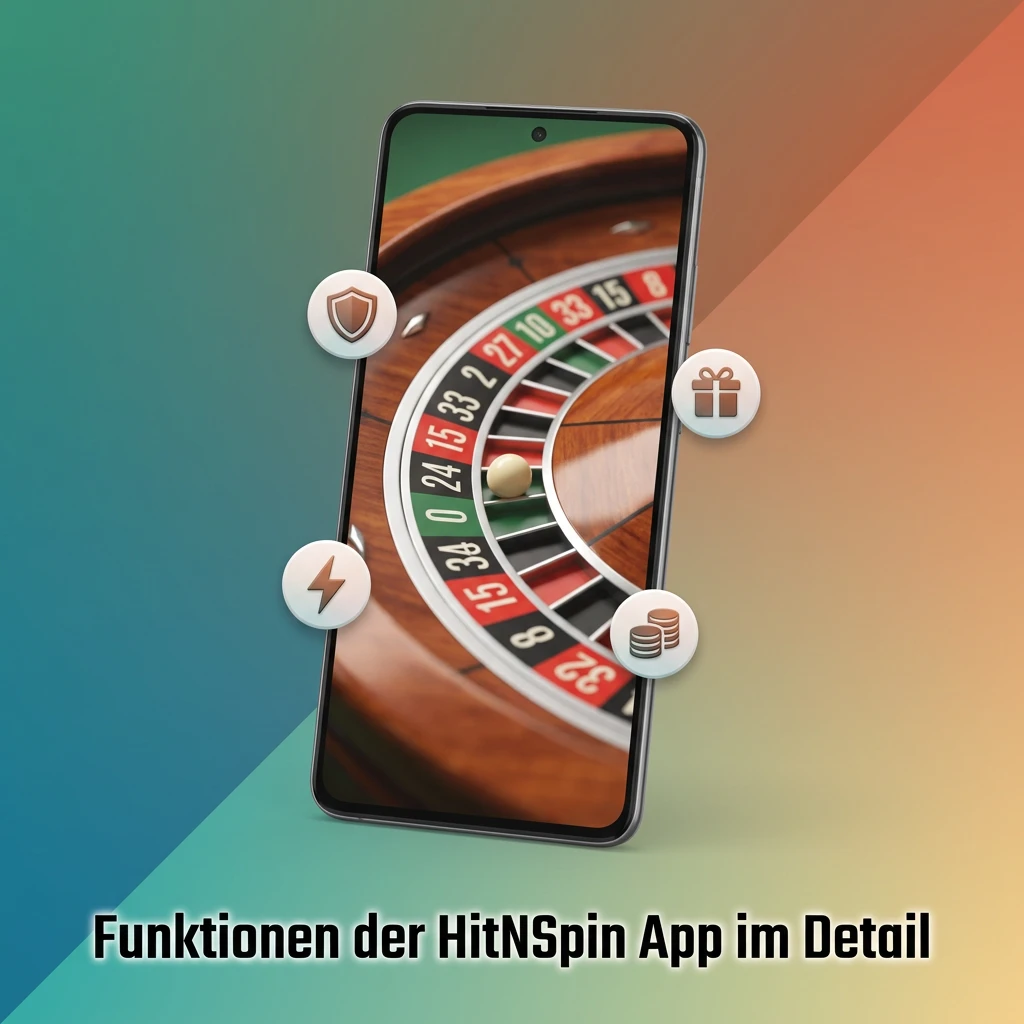 HitNSpin App features overview showing sports betting, casino games, payments, and account management functions