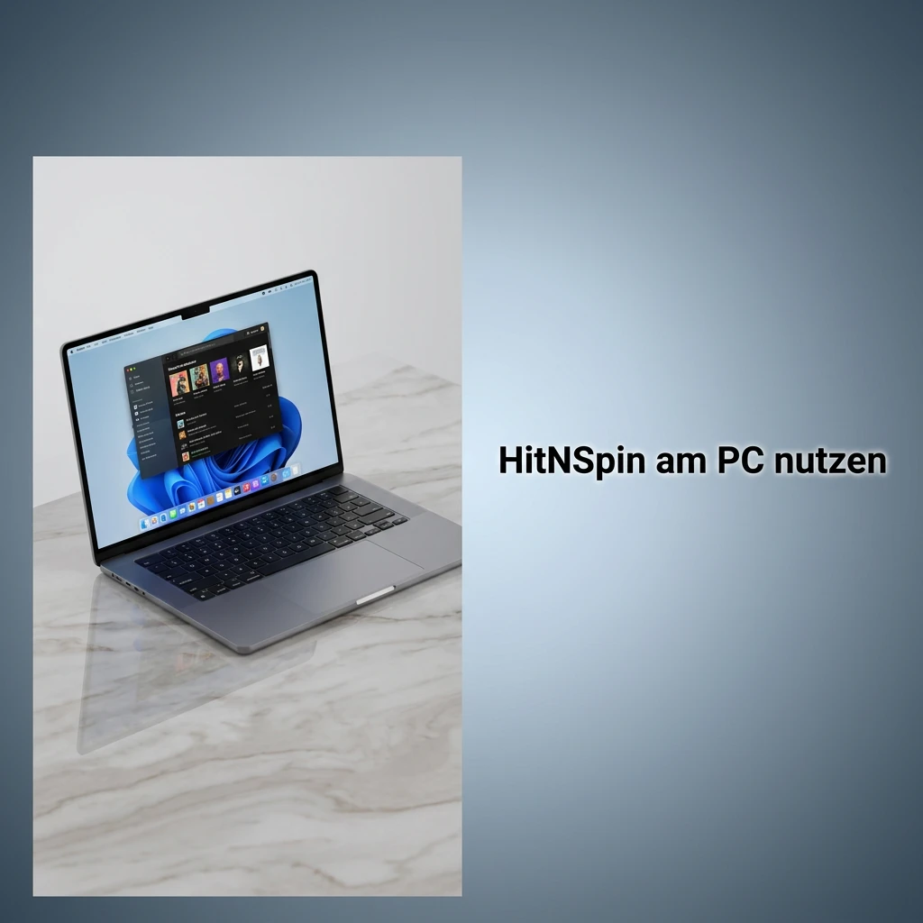 Person playing HitNSpin casino games on a PC browser, no download required, optimized for large screens.