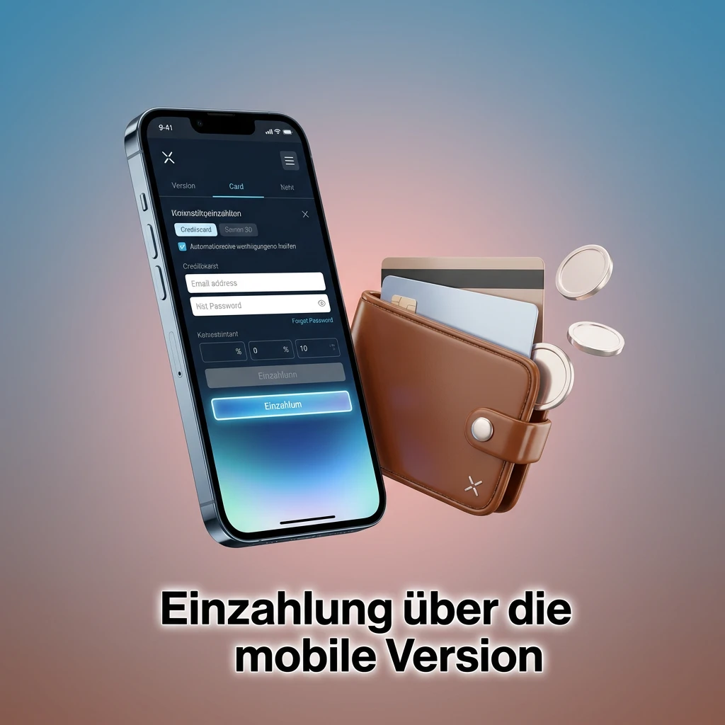 HitNSpin mobile Einzahlung: Kasse aufrufen, Zahlungsmethode wählen, Betrag eingeben, Gutschrift prüfen.