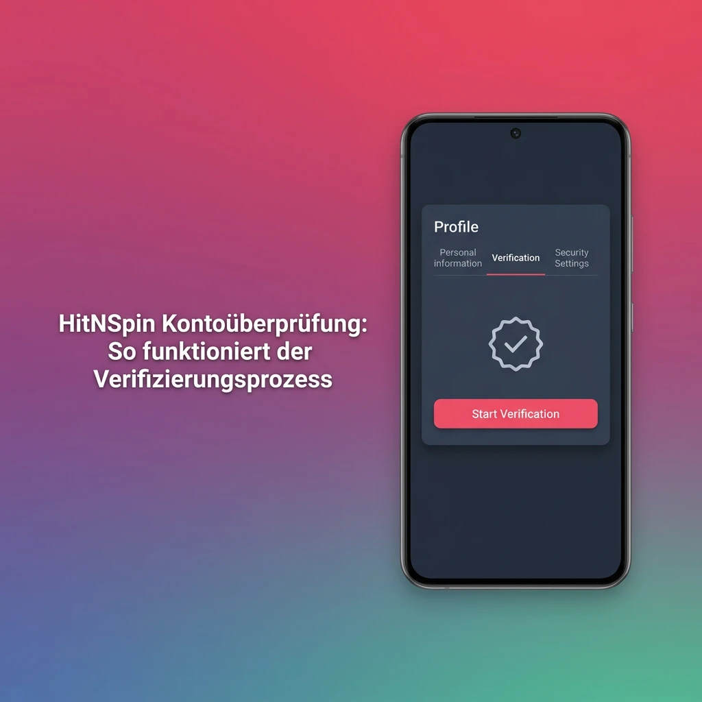 HitNSpin account verification process showing ID, address proof, and payment method steps for German users