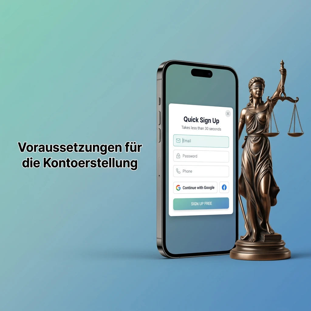 HitNSpin account creation requirements: age 18+, one account per person, accurate data, German residency, terms agreement.