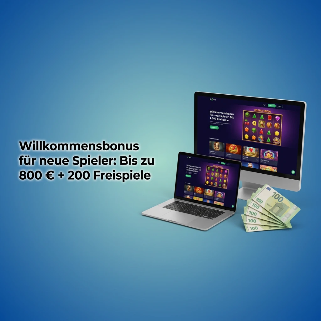 HitNSpin Willkommensbonus: Bis zu 800 € und 200 Freispiele für neue Spieler bei Ersteinzahlung
