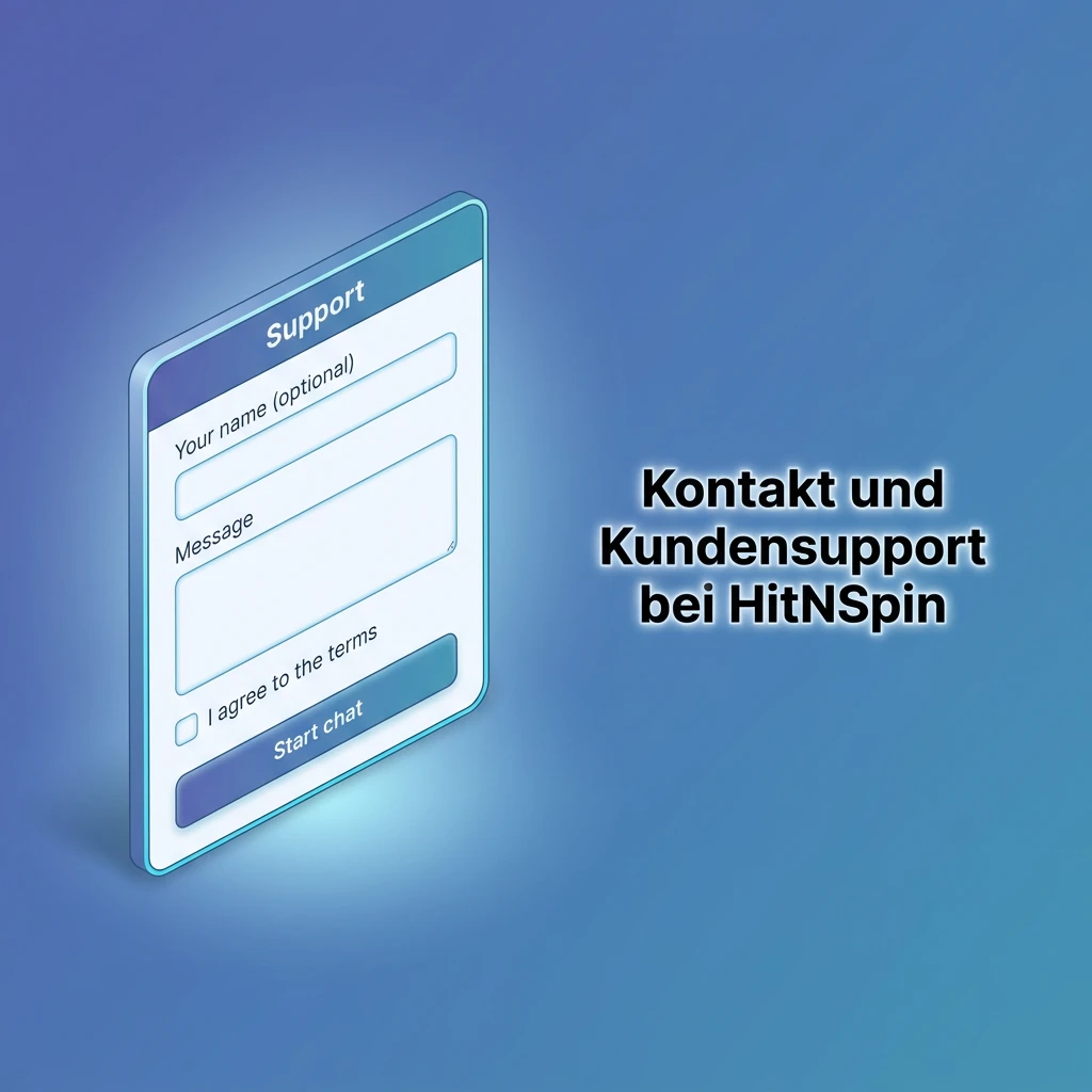 HitNSpin customer support options: 24/7 live chat, email, and help center with FAQ section