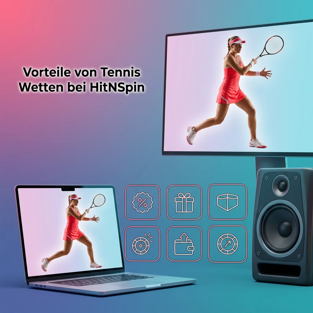 Tennis betting advantages at HitNSpin: live bets, wide markets, competitive odds, mobile app, and fast payouts