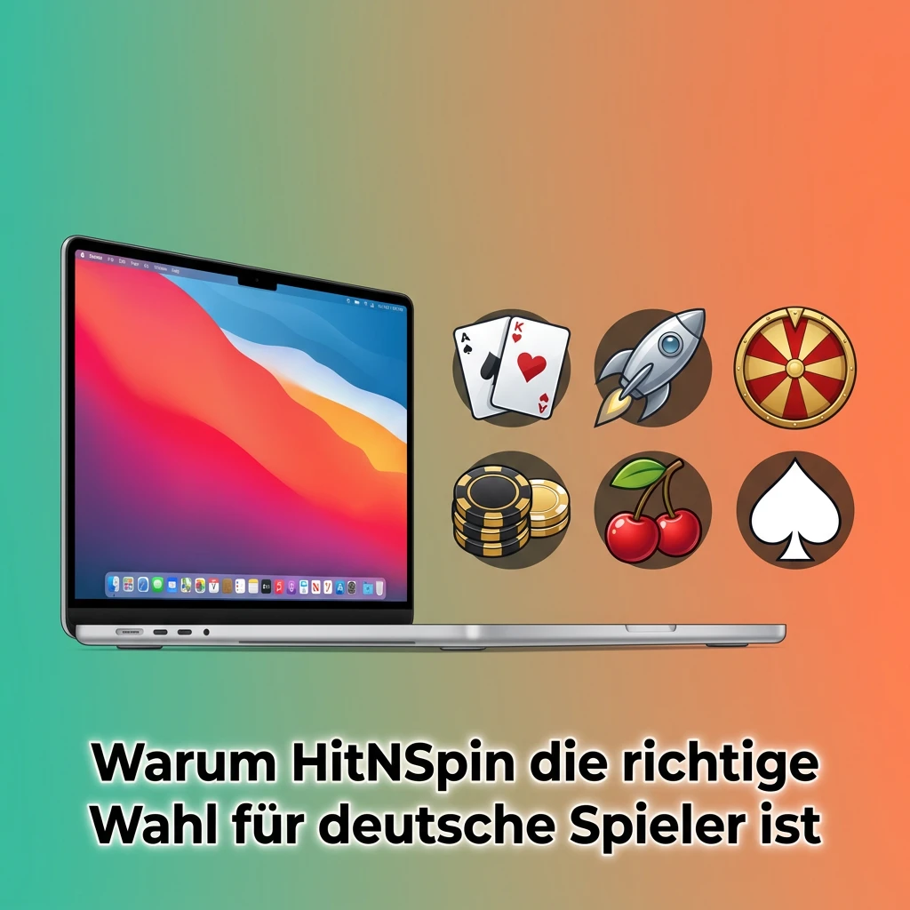 HitNSpin casino platform showing slots, live games, bonuses, and mobile app features for German players