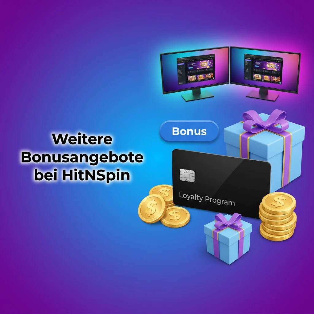 HitNSpin bonus offers: reload bonus, free spins, cashback, loyalty program, and tournaments for players