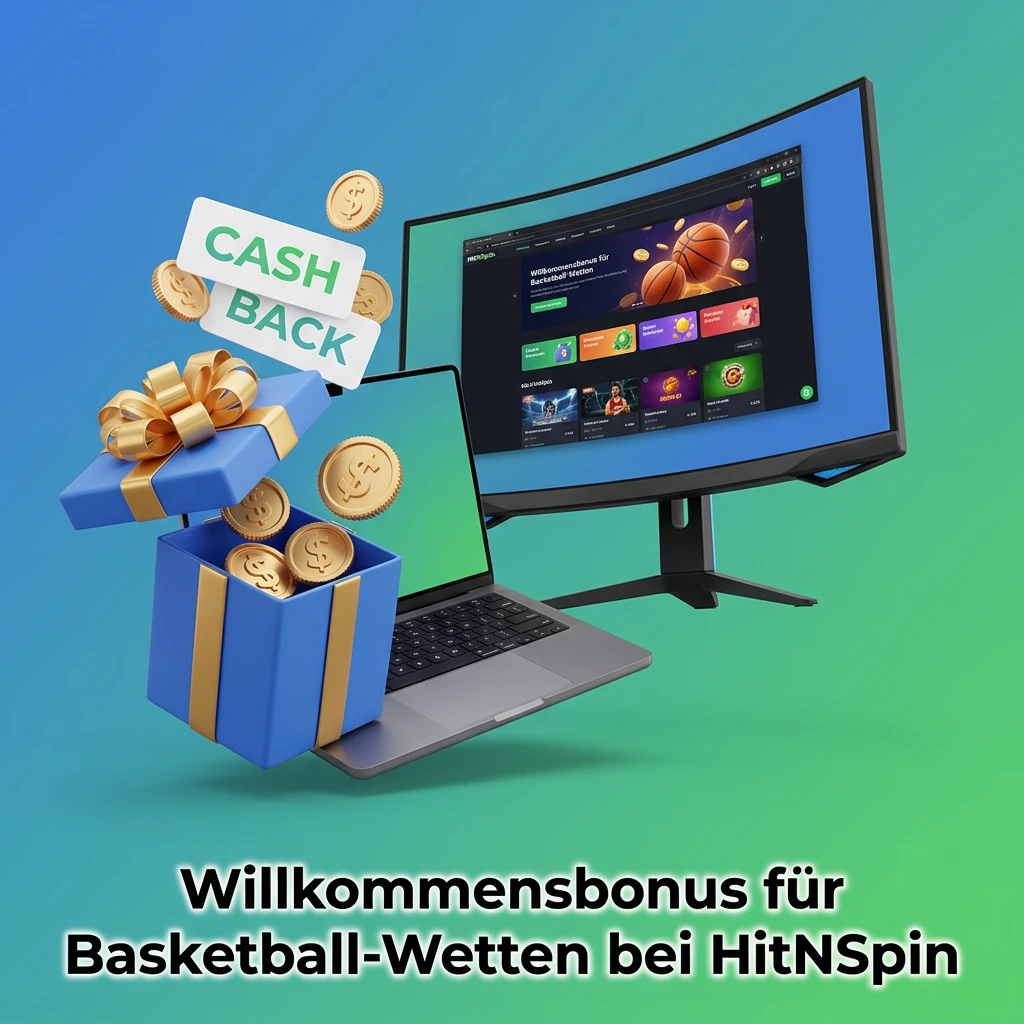 HitNSpin welcome bonus for basketball sports betting - percentage deposit match for new users